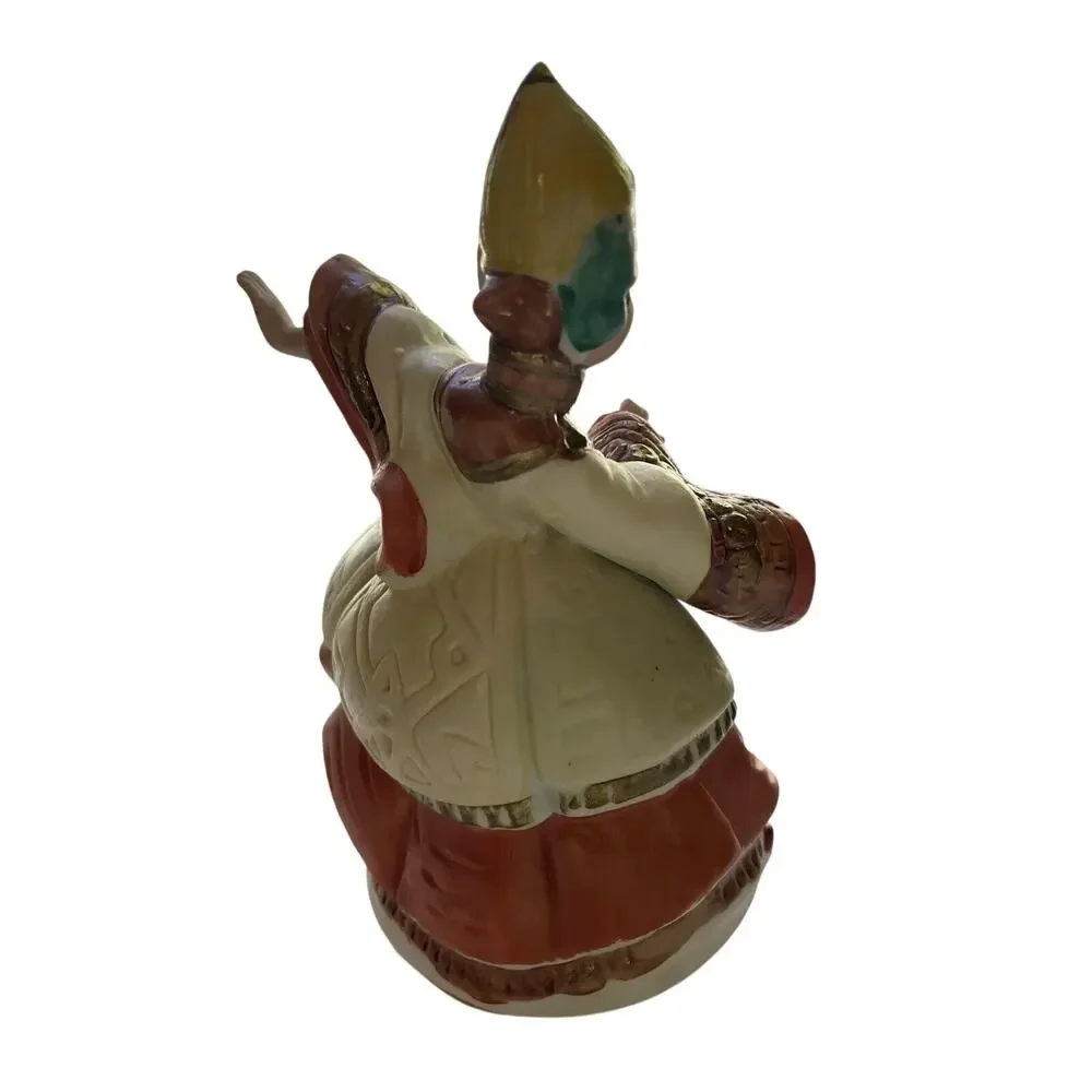 Vintage MSR Imports Asian Dancer Rotating Music Box Figurine Works AS IS